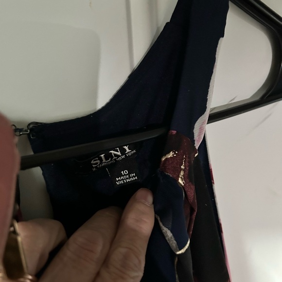 SLNY Pink long floral Sundress size 10 - Picture 7 of 8